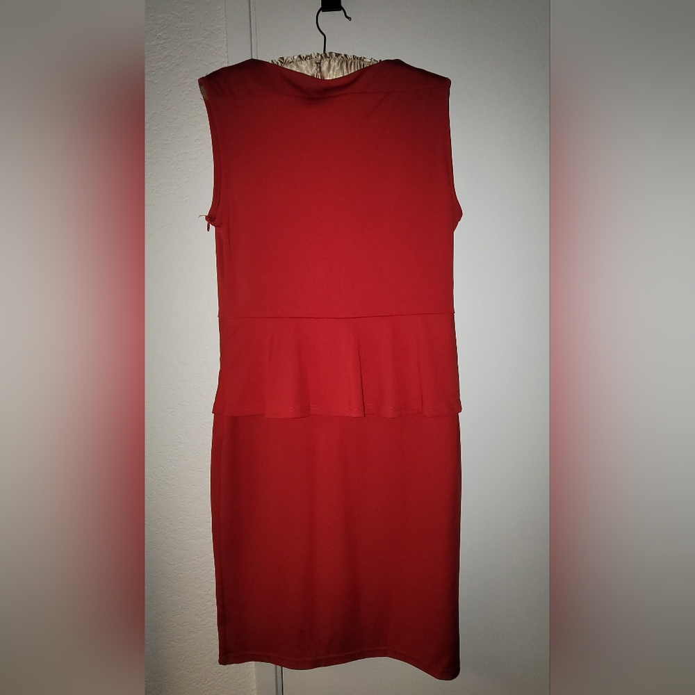 MUSOL Red Peplum dress size L